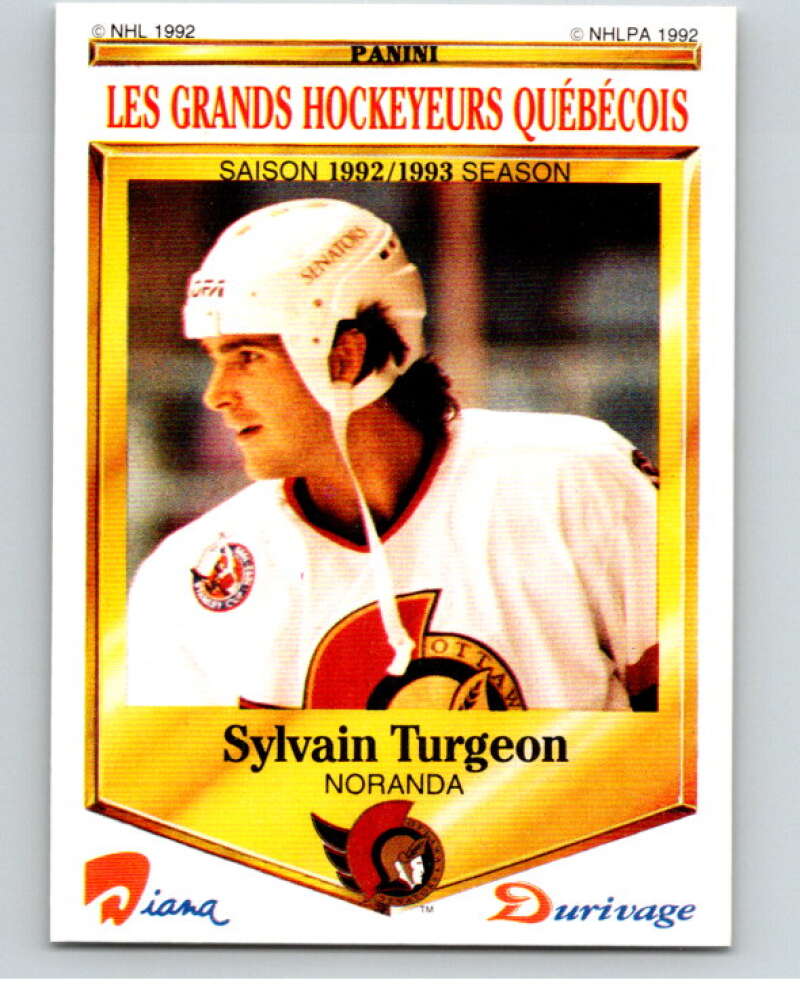1992-93 Durivage Panini #29 Sylvain Turgeon V84071 Image 1