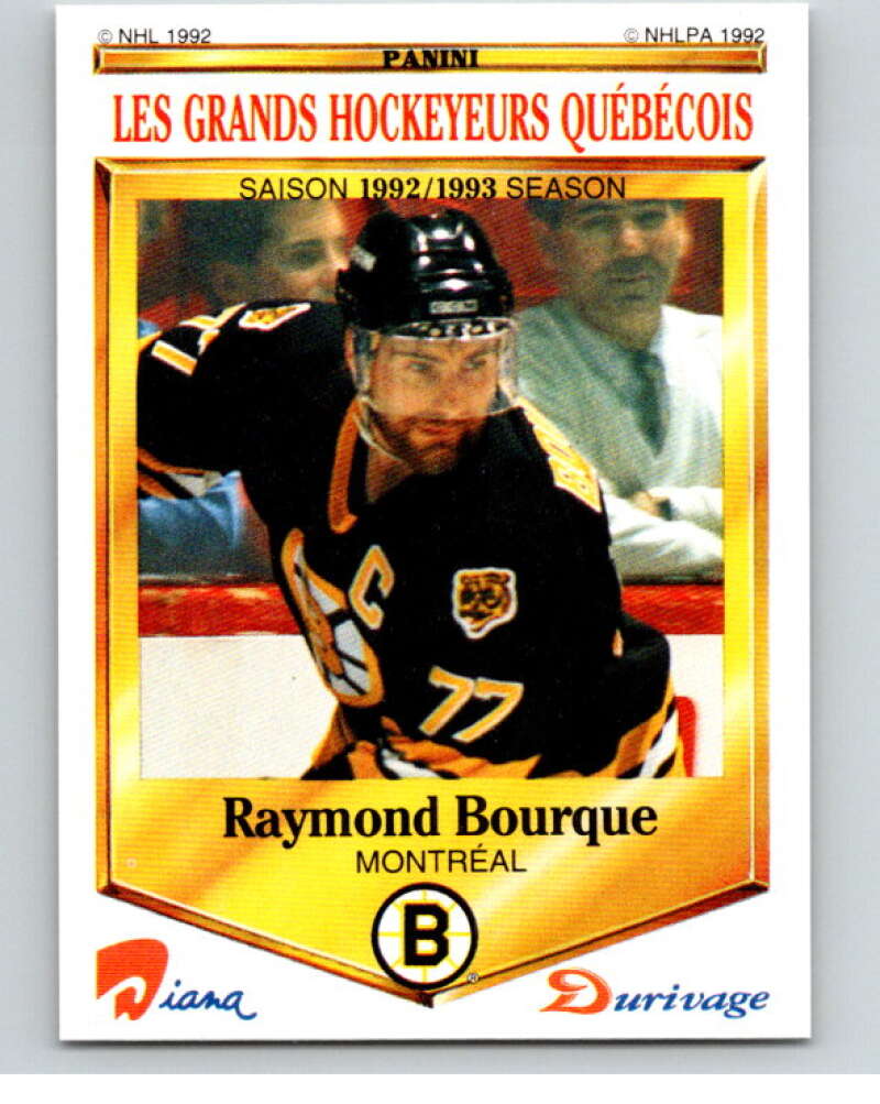 1992-93 Durivage Panini #31 Ray Bourque V84073 Image 1