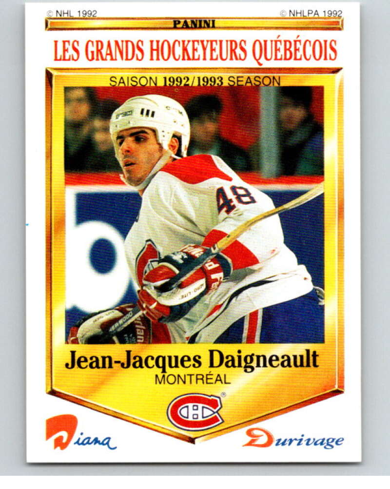 1992-93 Durivage Panini #35 J.J. Daigneault V84077 Image 1