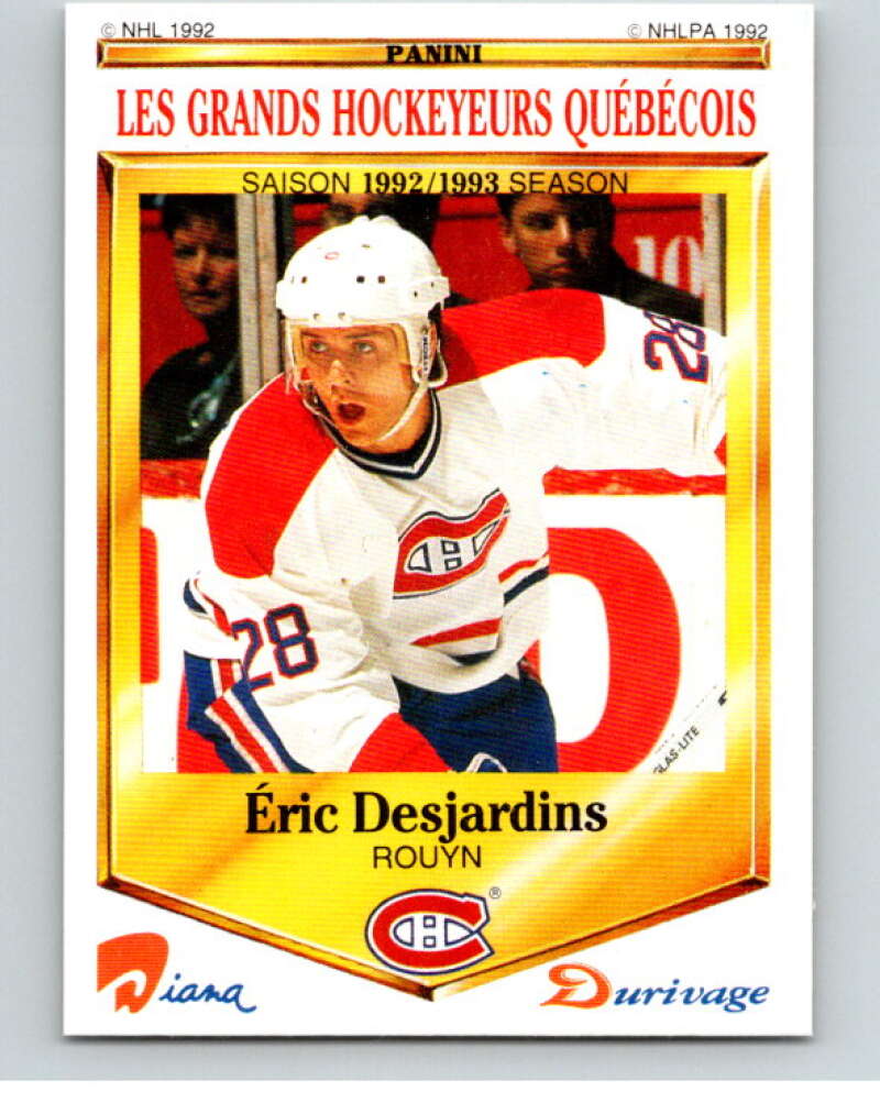 1992-93 Durivage Panini #36 Eric Desjardins V84078 Image 1