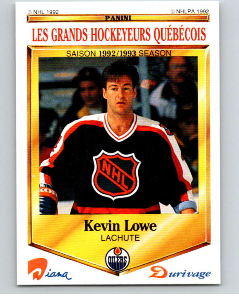 1992-93 Durivage Panini #42 Kevin Lowe V84084 Image 1