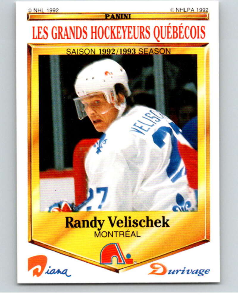 1992-93 Durivage Panini #45 Randy Velischek V84087 Image 1