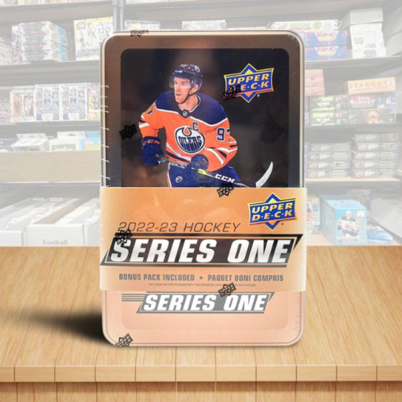 2022-23 Upper Deck Series 1 Hockey Tin Factory Sealed Image 1