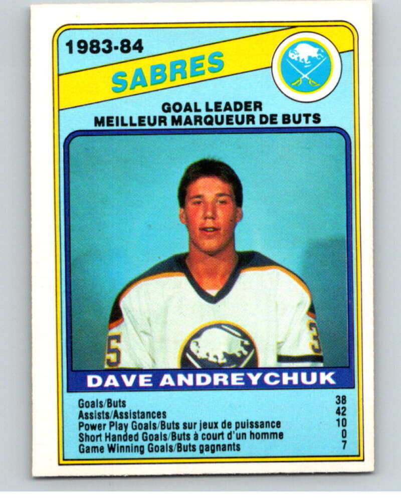 1984-85 O-Pee-Chee #353 Dave Andreychuk TL Buffalo Sabres V84124 Image 1