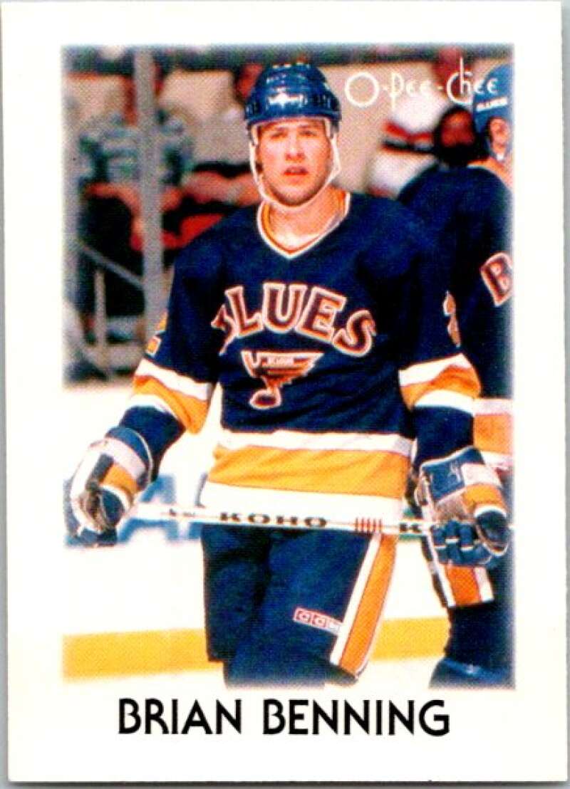 1987-88 O-Pee-Chee Minis #2 Brian Benning St. Louis Blues V84132 Image 1