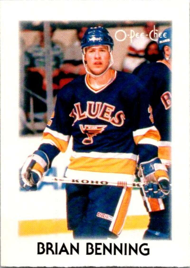 1987-88 O-Pee-Chee Minis #2 Brian Benning St. Louis Blues V84133 Image 1