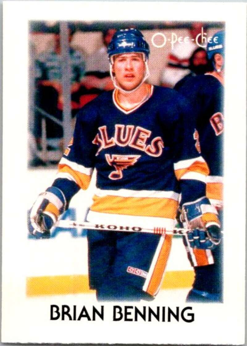 1987-88 O-Pee-Chee Minis #2 Brian Benning St. Louis Blues V84136 Image 1