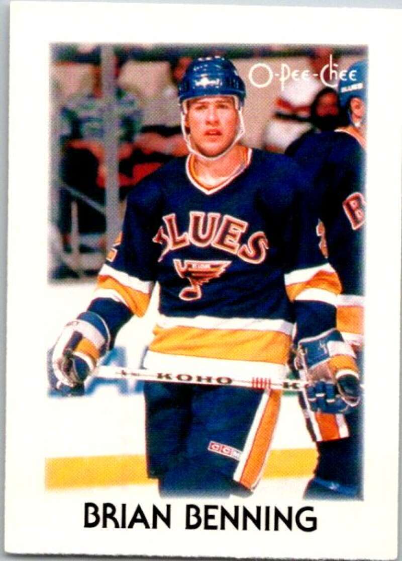 1987-88 O-Pee-Chee Minis #2 Brian Benning St. Louis Blues V84138 Image 1