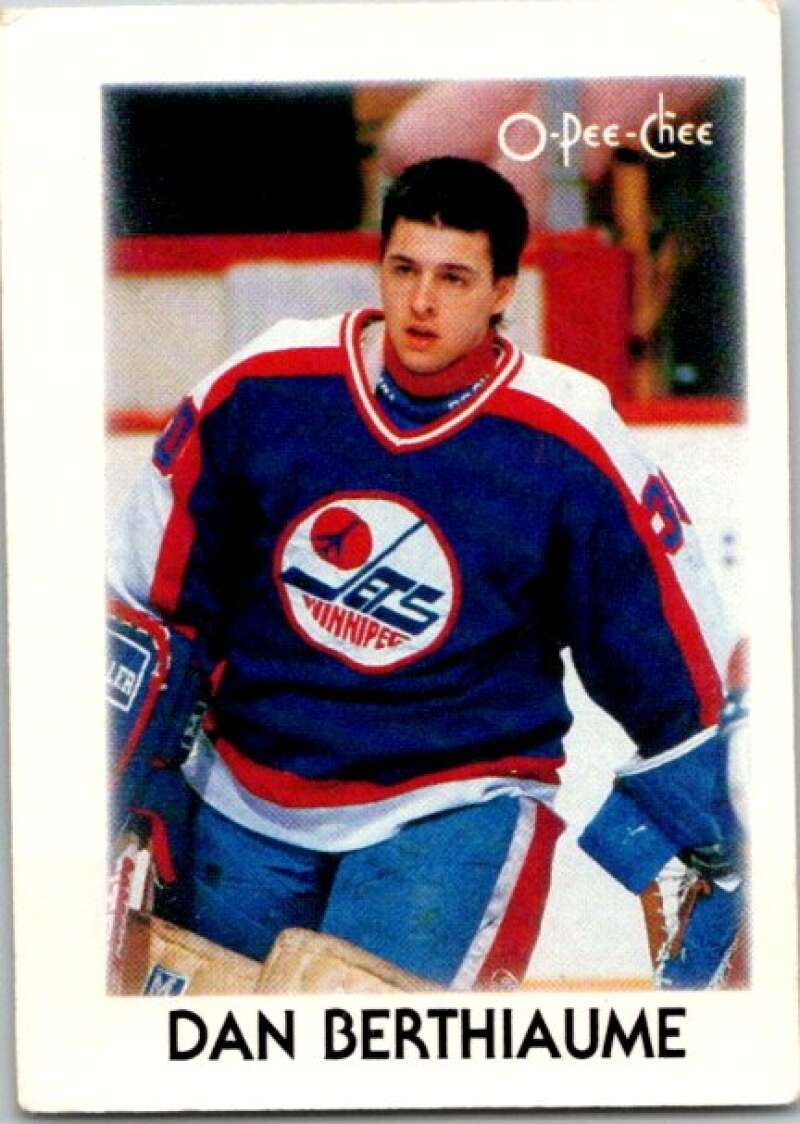 1987-88 O-Pee-Chee Minis #3 Daniel Berthiaume Winnipeg Jets V84148 Image 1