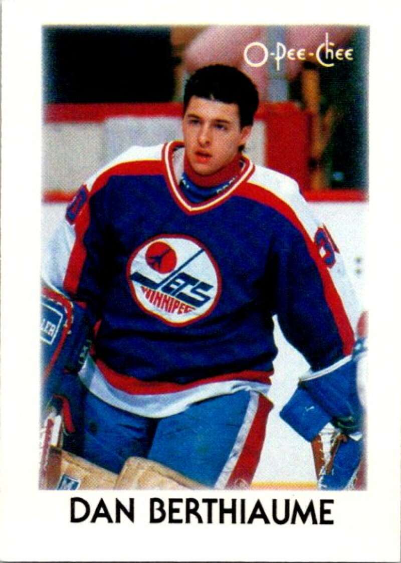 1987-88 O-Pee-Chee Minis #3 Daniel Berthiaume Winnipeg Jets V84149 Image 1
