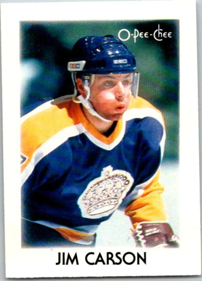 1987-88 O-Pee-Chee Minis #6 Jimmy Carson Los Angeles Kings V84162 Image 1