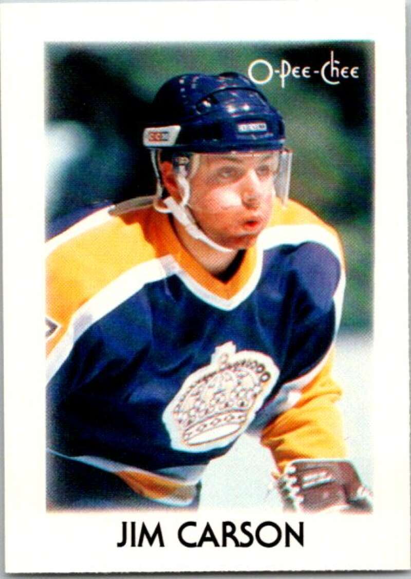 1987-88 O-Pee-Chee Minis #6 Jimmy Carson Los Angeles Kings V84166 Image 1