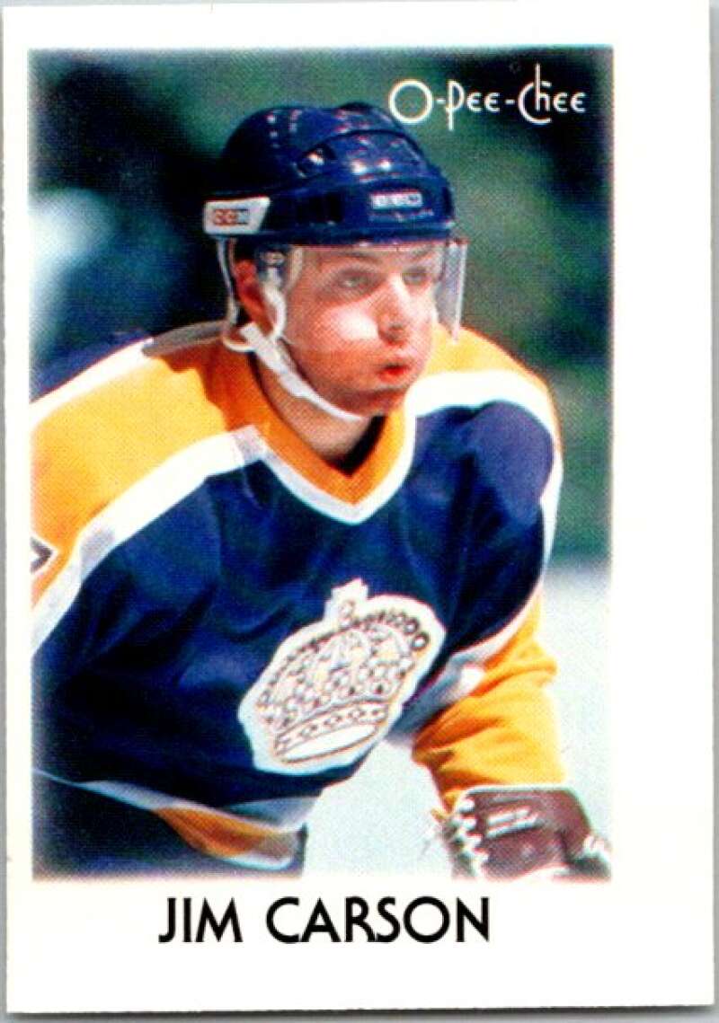 1987-88 O-Pee-Chee Minis #6 Jimmy Carson Los Angeles Kings V84168 Image 1