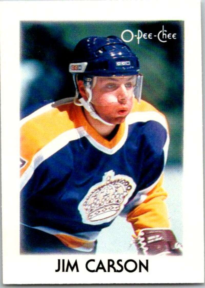 1987-88 O-Pee-Chee Minis #6 Jimmy Carson Los Angeles Kings V84169 Image 1