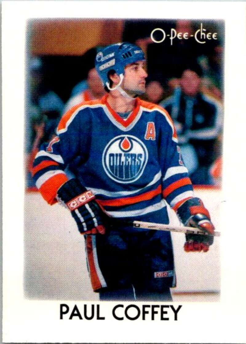 1987-88 O-Pee-Chee Minis #8 Paul Coffey Edmonton Oilers V84175 Image 1