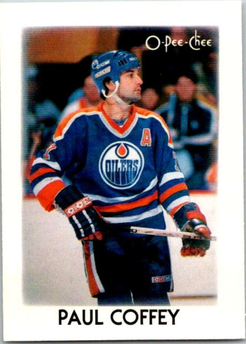 1987-88 O-Pee-Chee Minis #8 Paul Coffey Edmonton Oilers V84176 Image 1