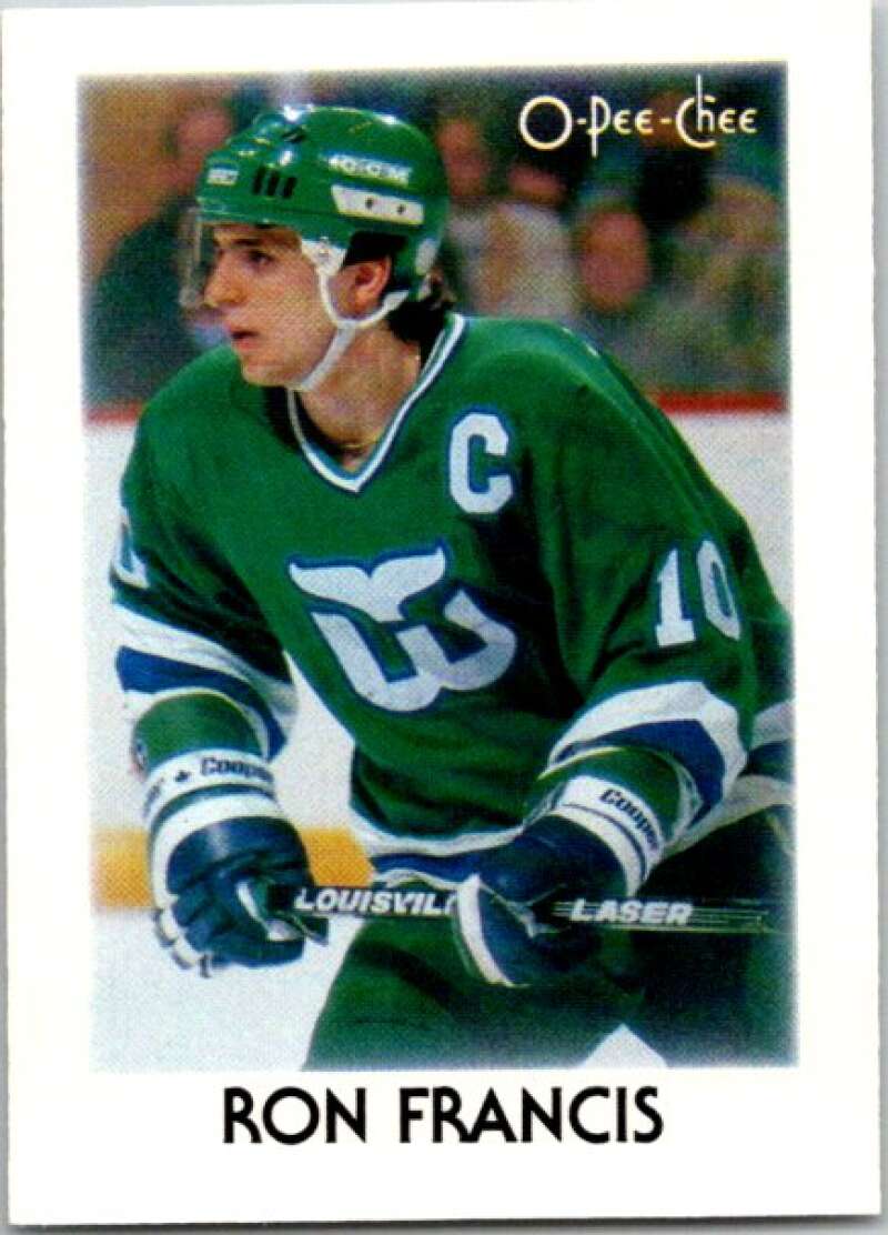 1987-88 O-Pee-Chee Minis #10 Ron Francis Hartford Whalers V84190 Image 1