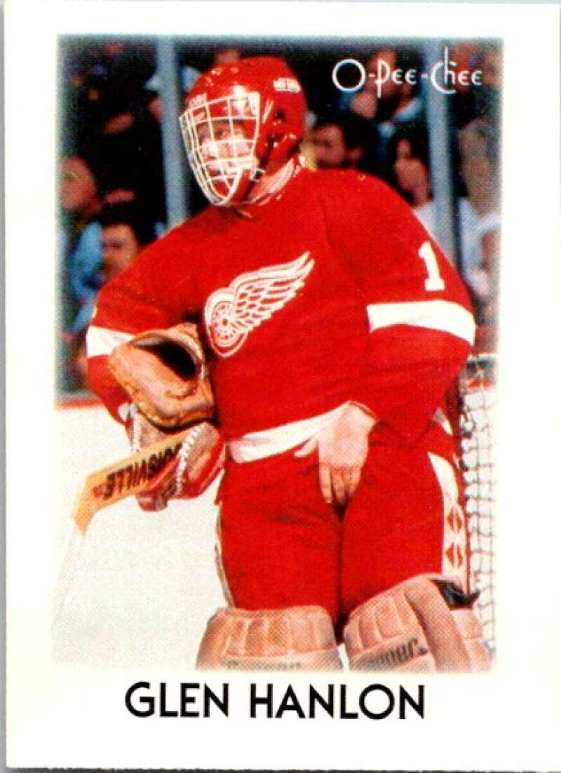 1987-88 O-Pee-Chee Minis #14 Glen Hanlon Detroit Red Wings V84207 Image 1
