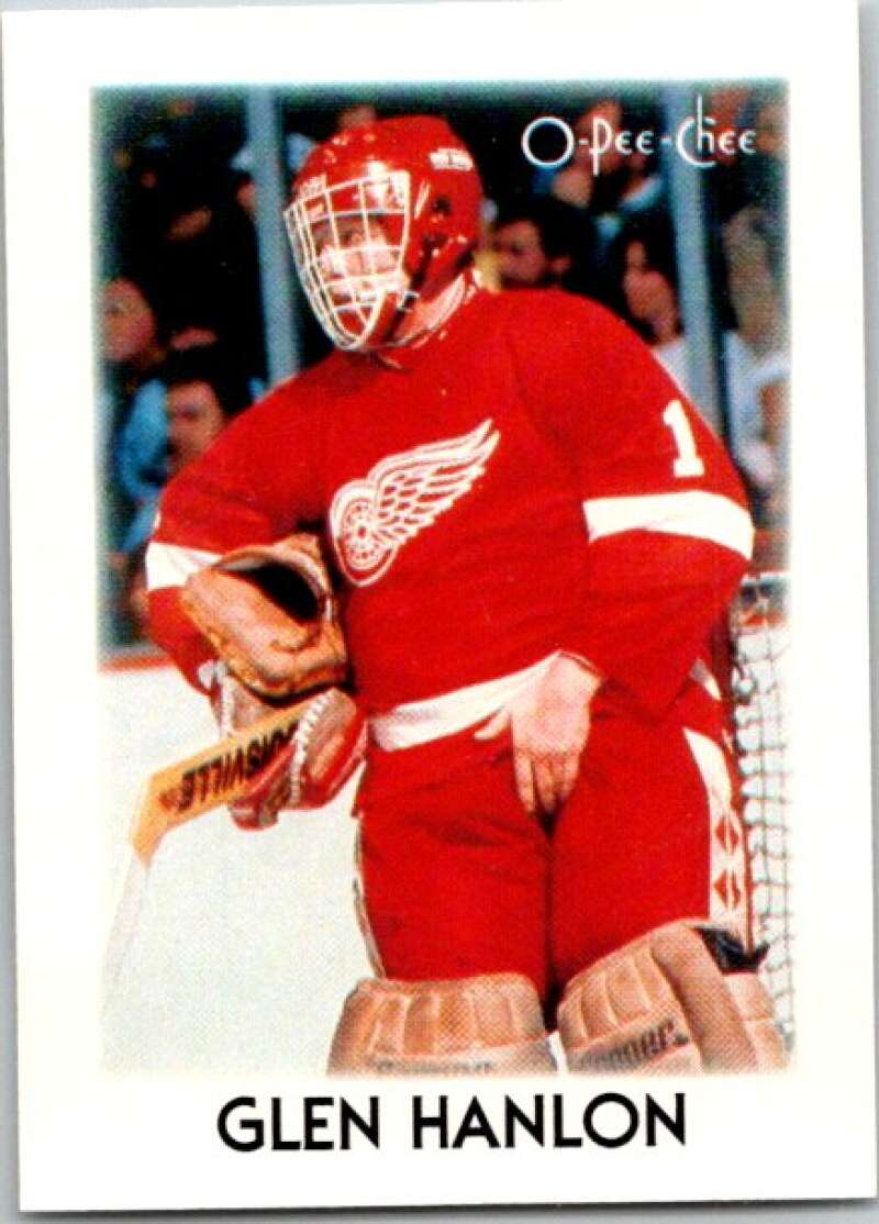 1987-88 O-Pee-Chee Minis #14 Glen Hanlon Detroit Red Wings V84209 Image 1
