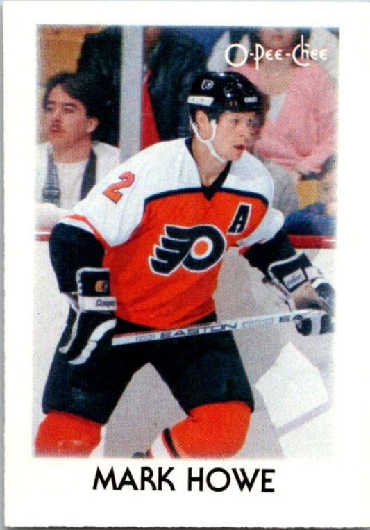 1987-88 O-Pee-Chee Minis #18 Mark Howe  Philadelphia Flyers  V84230 Image 1