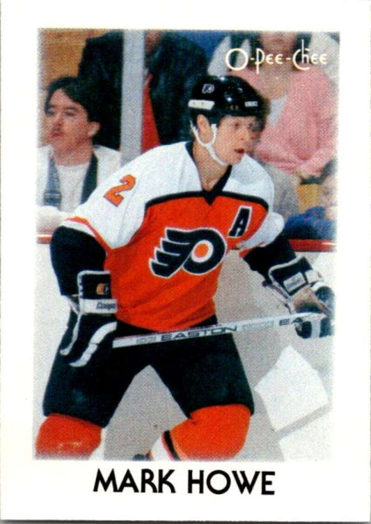 1987-88 O-Pee-Chee Minis #18 Mark Howe  Philadelphia Flyers  V84237 Image 1