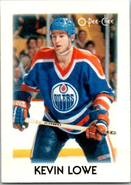 1987-88 O-Pee-Chee Minis #25 Kevin Lowe  Edmonton Oilers  V84266 Image 1