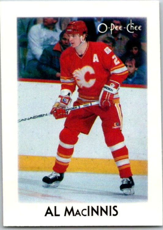 1987-88 O-Pee-Chee Minis #26 Al MacInnis  Calgary Flames  V84272 Image 1