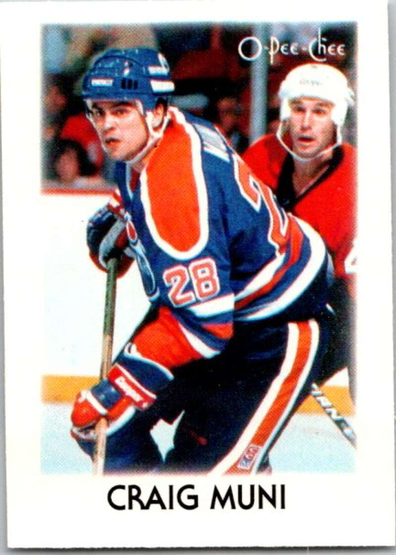 1987-88 O-Pee-Chee Minis #30 Craig Muni Edmonton Oilers V84285 Image 1