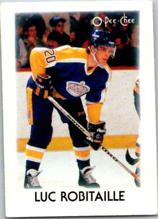 1987-88 O-Pee-Chee Minis #35 Luc Robitaille  Los Angeles Kings  V84319 Image 1