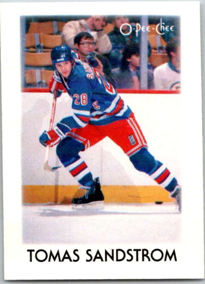 1987-88 O-Pee-Chee Minis #38 Tomas Sandstrom New York Rangers V84326 Image 1
