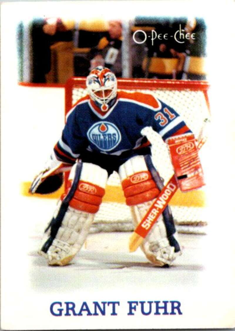 1988-89 O-Pee-Chee Minis #9 Grant Fuhr Edmonton Oilers V84378 Image 1