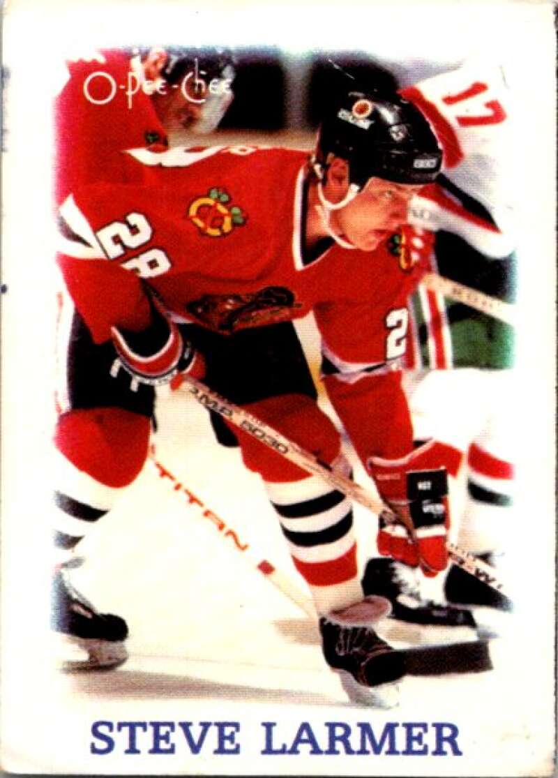 1988-89 O-Pee-Chee Minis #17 Steve Larmer Chicago Blackhawks V84400 Image 1