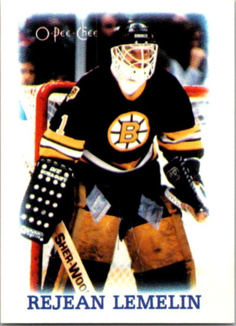 1988-89 O-Pee-Chee Minis #18 Reggie Lemelin Boston Bruins V84404 Image 1