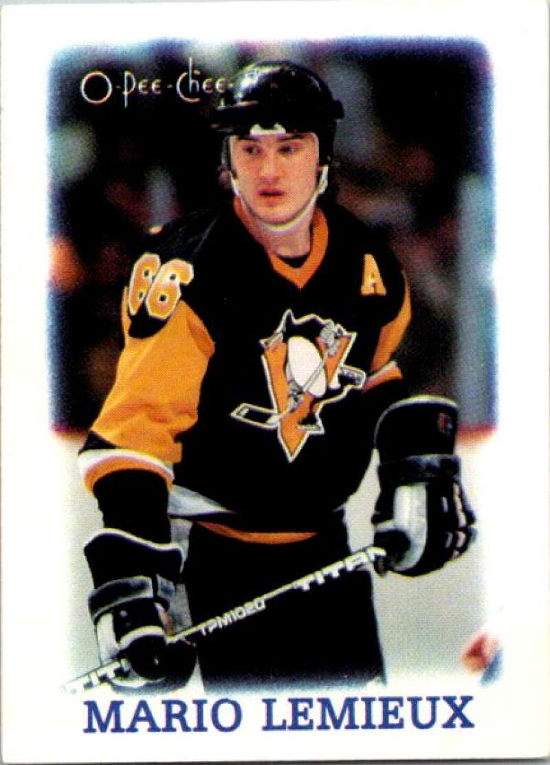 1988-89 O-Pee-Chee Minis #19 Mario Lemieux Pittsburgh Penguins V84407 Image 1