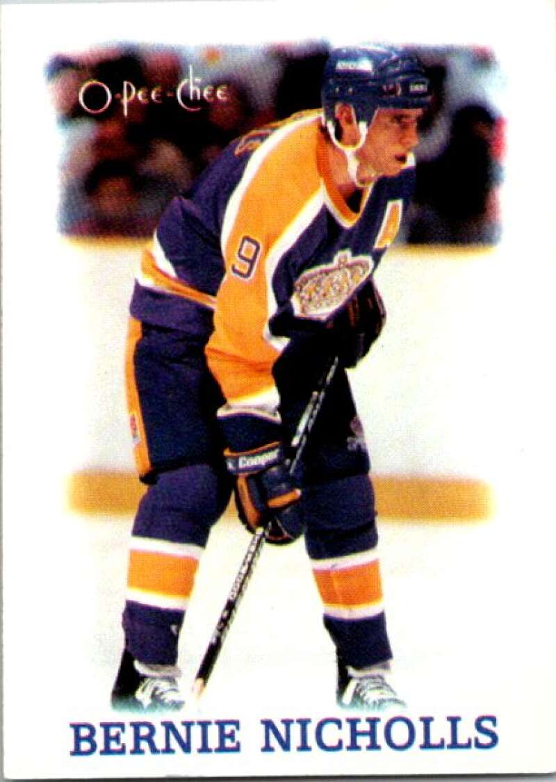 1988-89 O-Pee-Chee Minis #28 Bernie Nicholls Los Angeles Kings V84436 Image 1