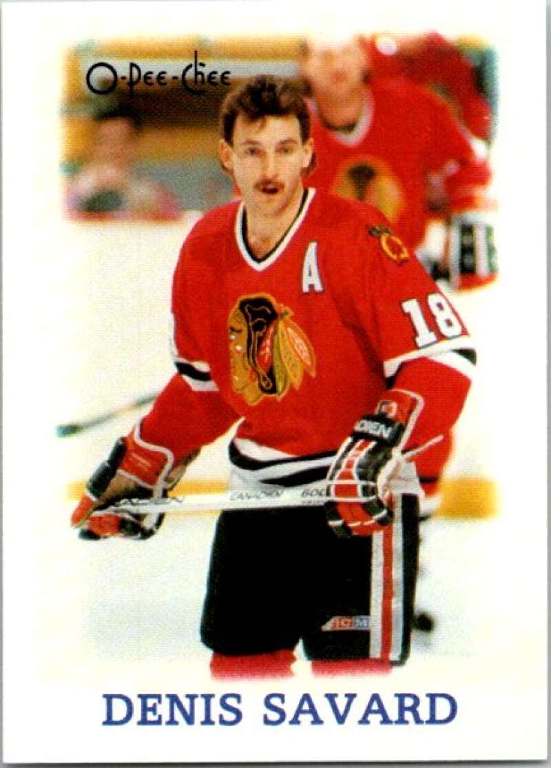 1988-89 O-Pee-Chee Minis #34 Denis Savard Chicago Blackhawks V84448 Image 1