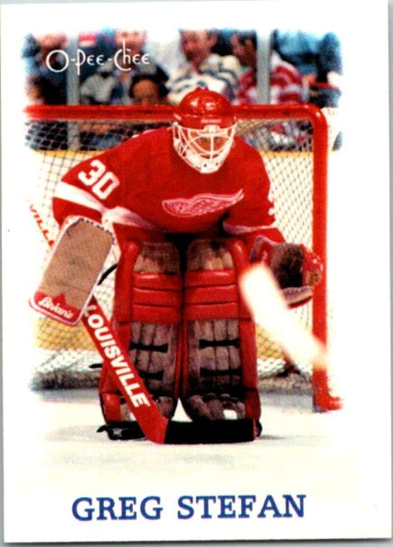 1988-89 O-Pee-Chee Minis #38 Greg Stefan Detroit Red Wings V84461 Image 1