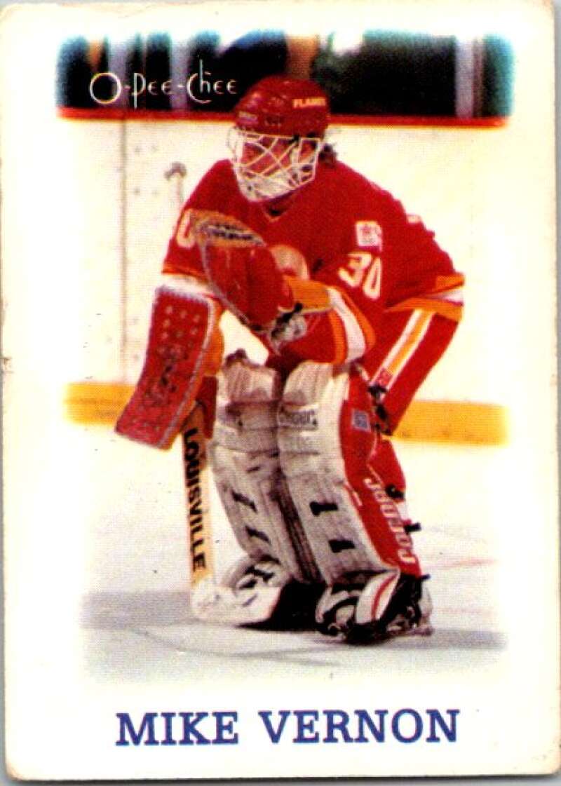 1988-89 O-Pee-Chee Minis #44 Mike Vernon Calgary Flames V84473 Image 1