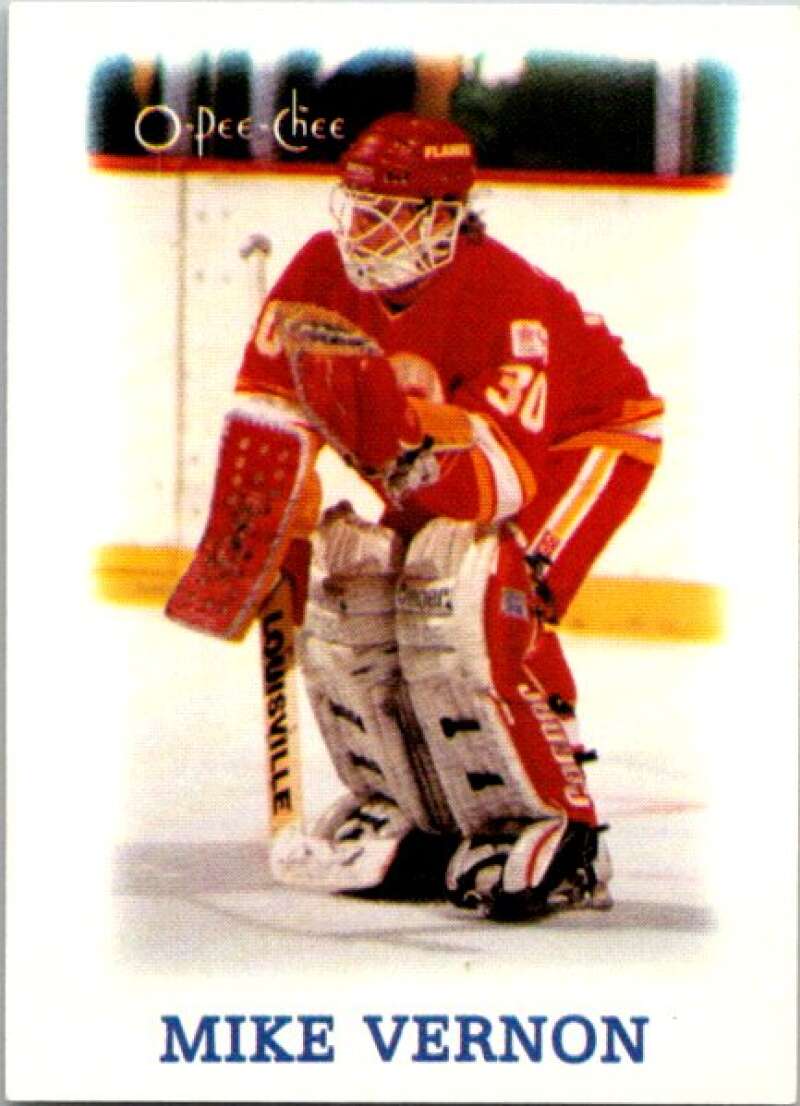 1988-89 O-Pee-Chee Minis #44 Mike Vernon Calgary Flames V84474 Image 1