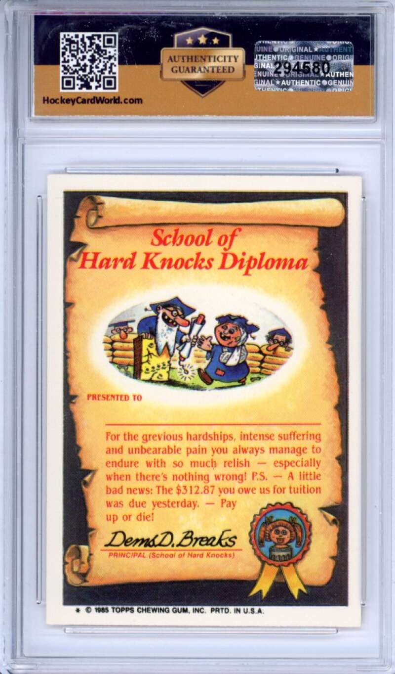 1985 Topps Garbage Pail Kids Series 2 #51a Russell Muscle Authentic Encased Image 2