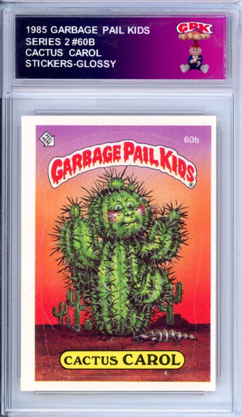 1985 Topps Garbage Pail Kids Series 2 #60b Cactus Carol Authentic Encased Image 1