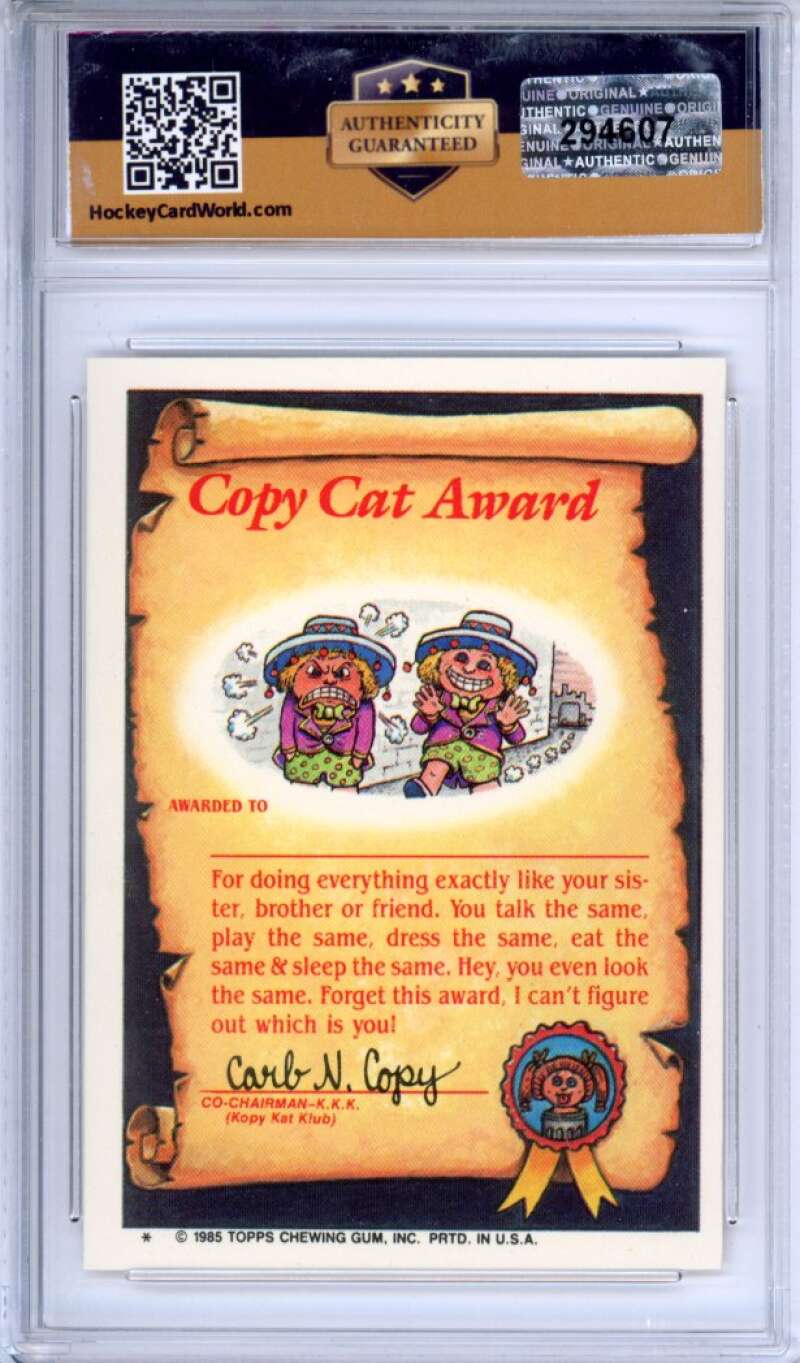 1985 Topps Garbage Pail Kids Series 2 #64a Hot Scott Authentic Encased Image 2