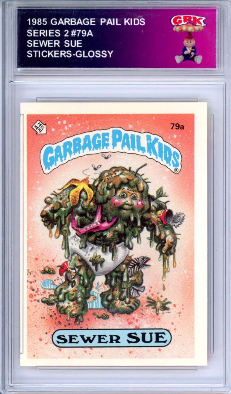 1985 Topps Garbage Pail Kids Series 2 #79a Sewer Sue Authentic Encased Image 1