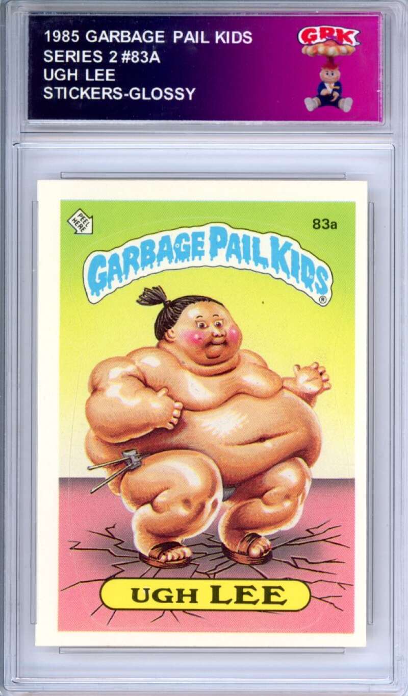 1985 Topps Garbage Pail Kids Series 2 #83a Ugh Lee Authentic Encased Image 1