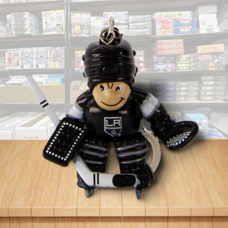 Los Angeles Kings Goalie Figure Keychain - Hard PVC - Snap Hook Closure Image 1