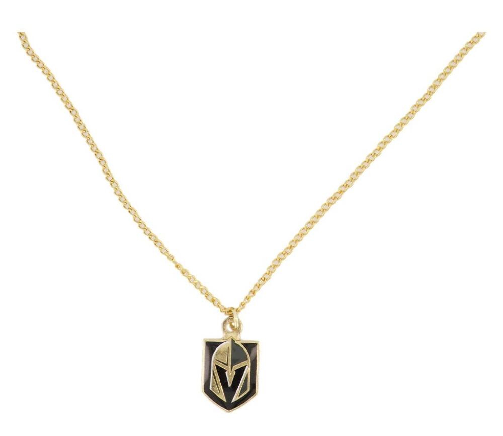 Vegas Golden Knights Silver Metal Pendant Necklace with Team Logo - 18" Chain Image 1