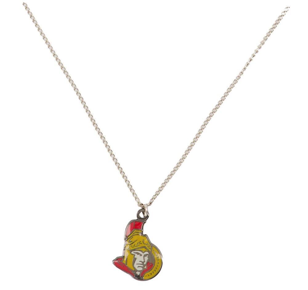 Ottawa Senators Silver Metal Pendant Necklace with Team Logo - 18" Chain Image 1
