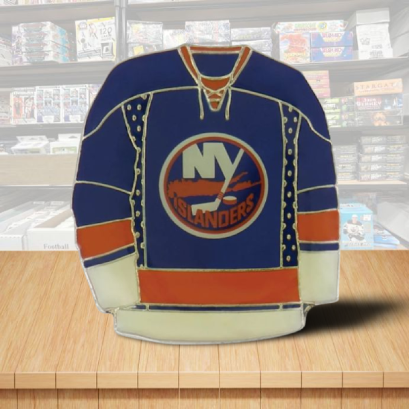 New York Islanders Jersey Home Hockey Pin - Butterfly Clutch Backing Image 1
