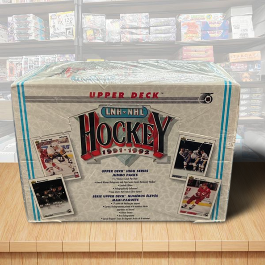 1991-92 Upper Deck High Series Jumbo French Hockey Box - 17 Cards Per Pack Image 1