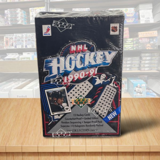 1990-91 Upper Deck New Series Hockey Hobby Sealed Box - 36 Packs Per Box Image 1
